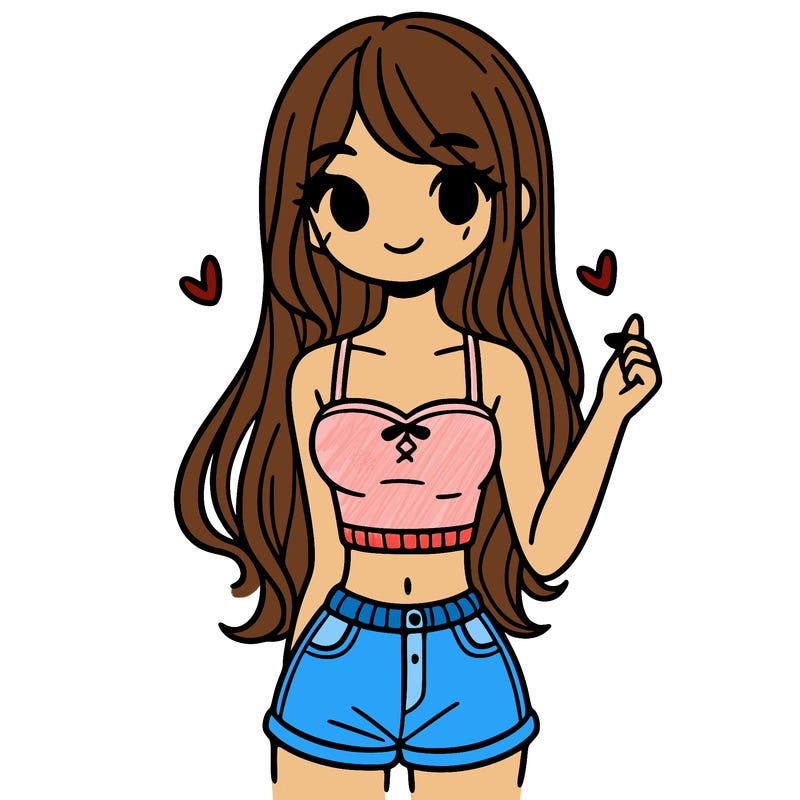 girl with cute crop top