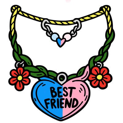 best friend necklace
