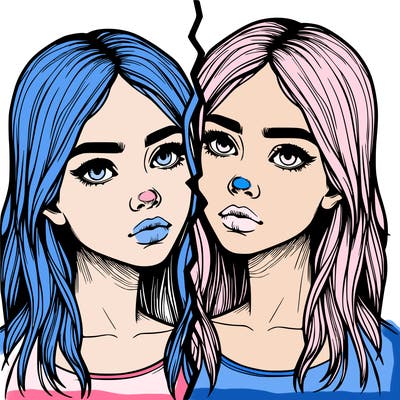 realistic girl split