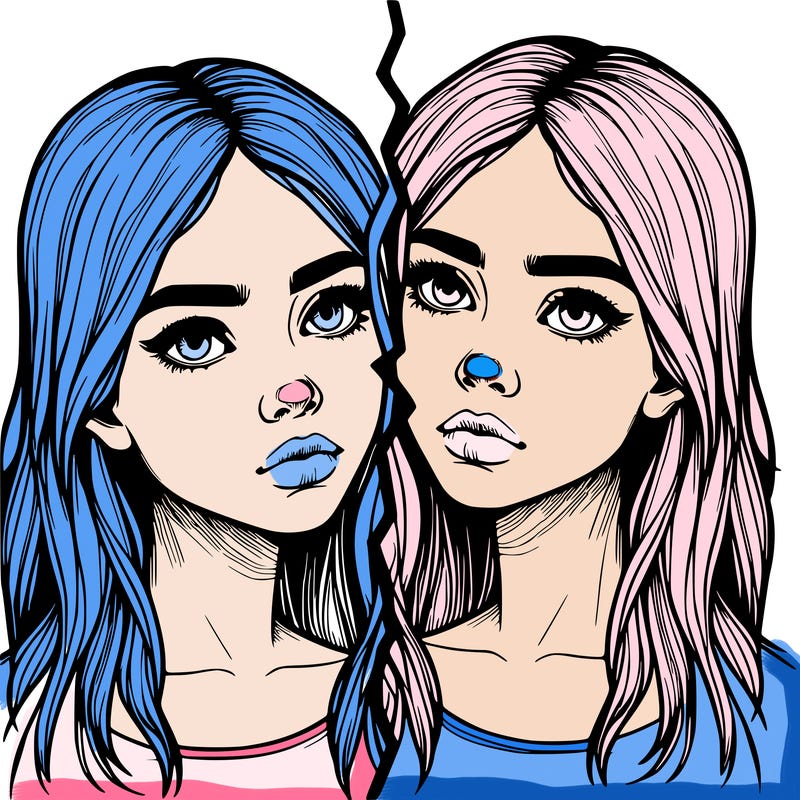 realistic girl split