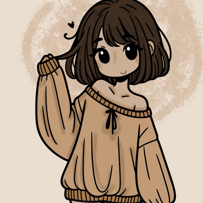 girl in baggy sweater hanging off her shoulder