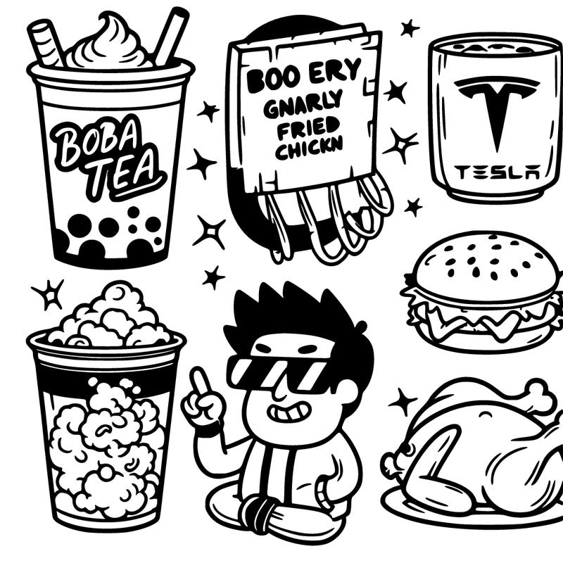 boba tea gnarly tesla gnarly fried chicken gnarly  gnarly