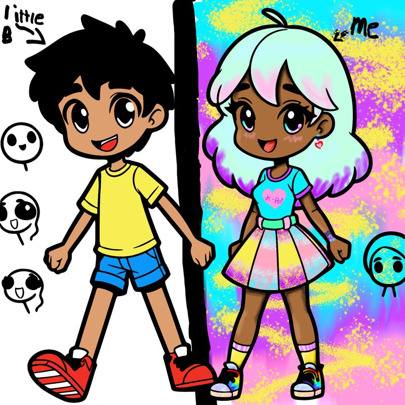 a animation girl and boy
