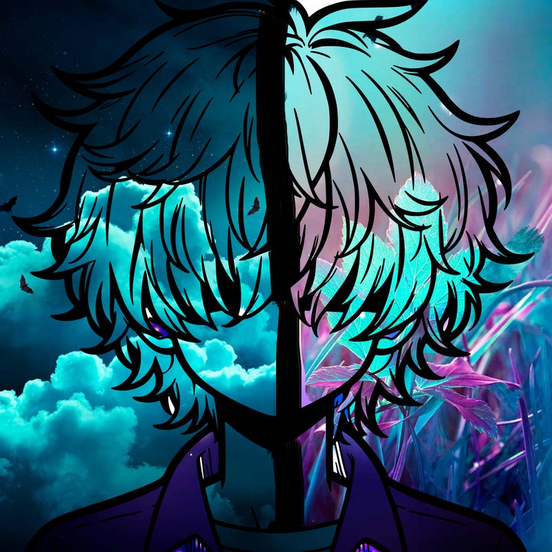 manga boy fluffy hair covering his eyes