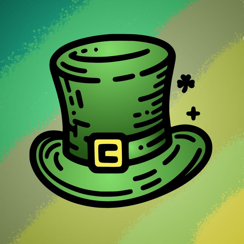 st patrick hat with thin lines