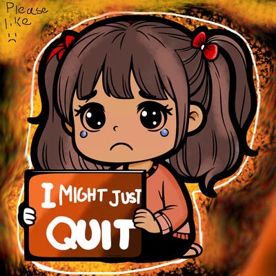 sad girl with a blank sign