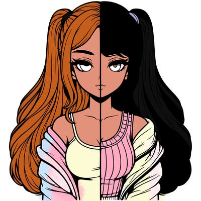 realistic girl split