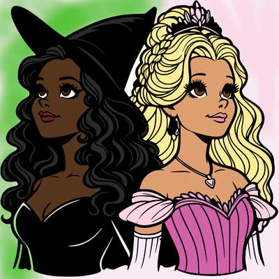 'elphaba and glinda (realistic)