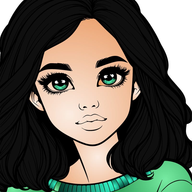 realistic girl whith cute eyes