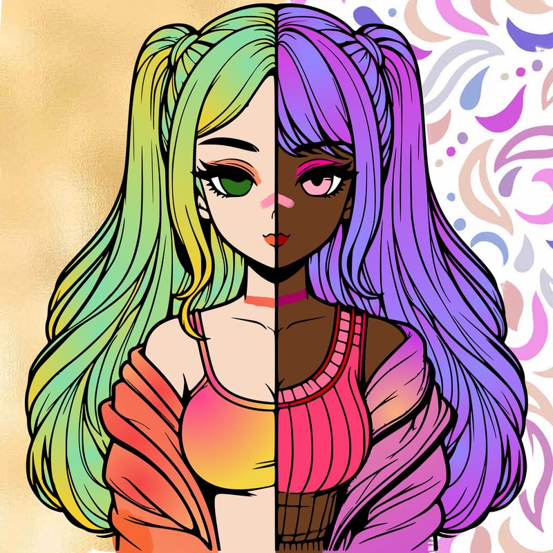 realistic girl split