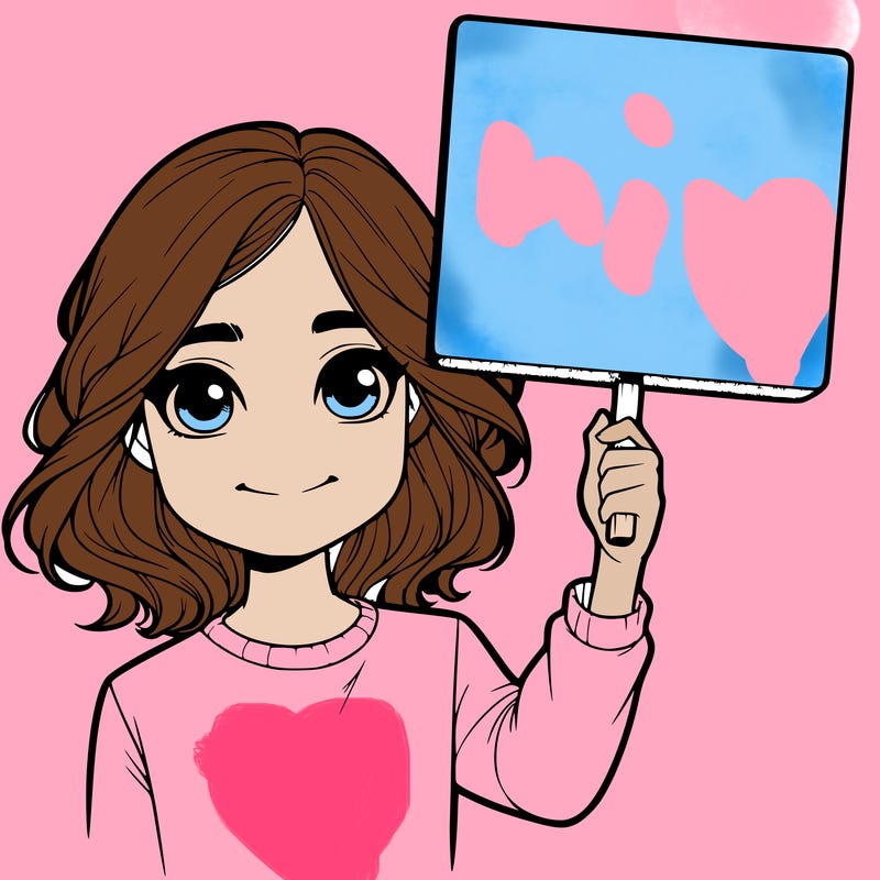 realistic girl holding up a sign