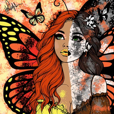 butterfly fairy realistic girl
