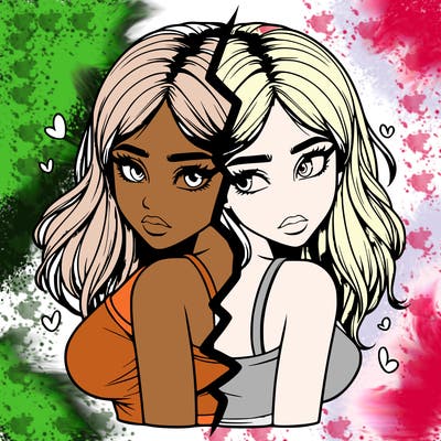 realistic girl split