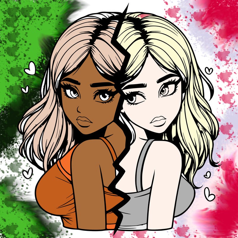 realistic girl split