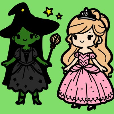 witch and a princess