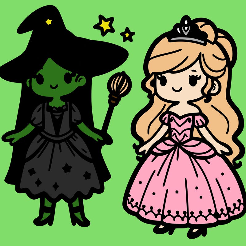 witch and a princess