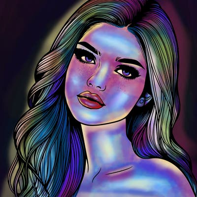 realistic girl model beautiful