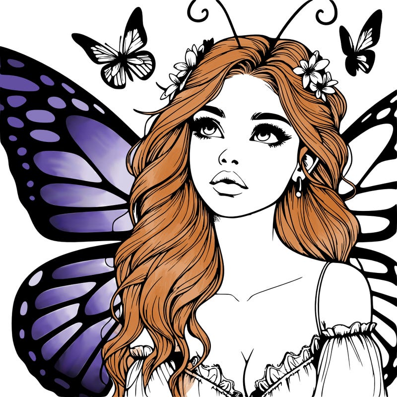 butterfly fairy realistic girl