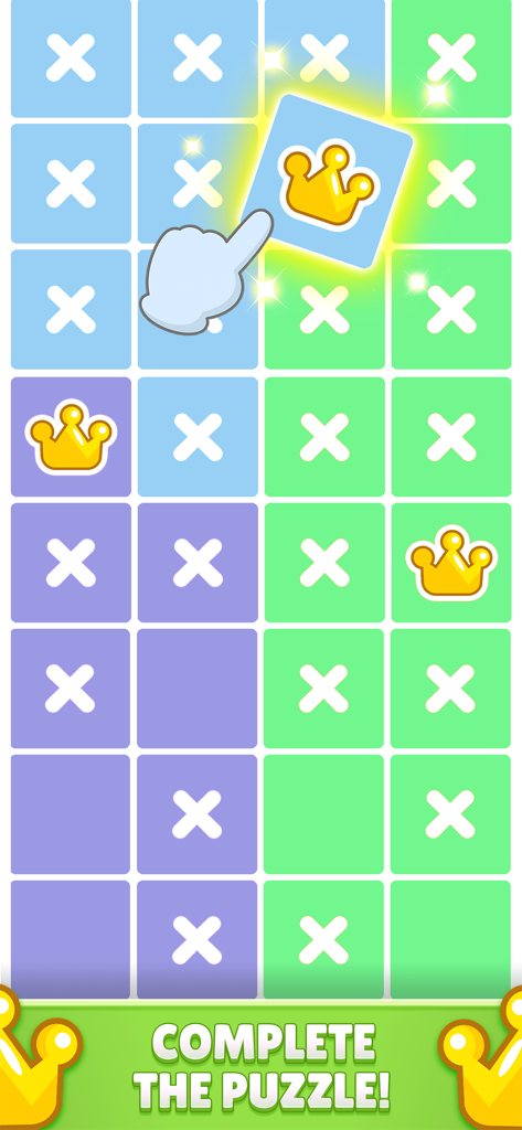 Queendoku: Queen Sudoku Puzzle - Una colorida cuadrícula de lógica de puzzle en Queendoku donde los jugadores colocan coronas doradas para resolver acertijos cerebrales.