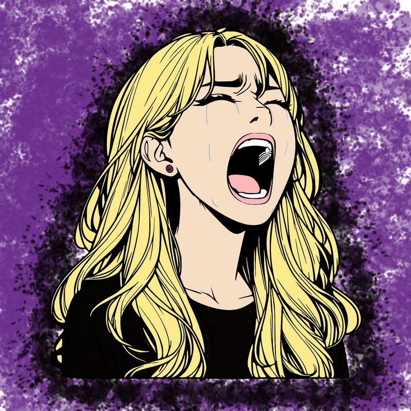 screaming realistic, girl