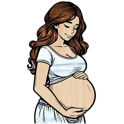 woman heavily pregnant realistic