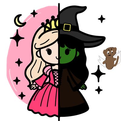 split princess and witch