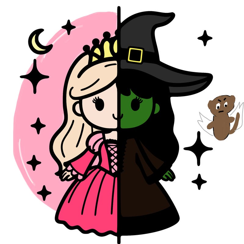 split princess and witch