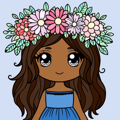 girl with flower crown