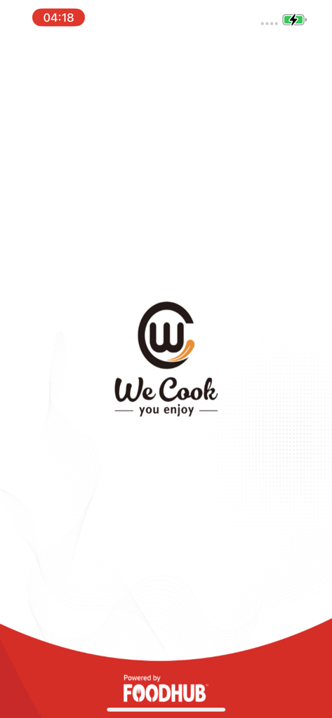 We Cook. - We Cook app splash screen showing the company logo and tagline