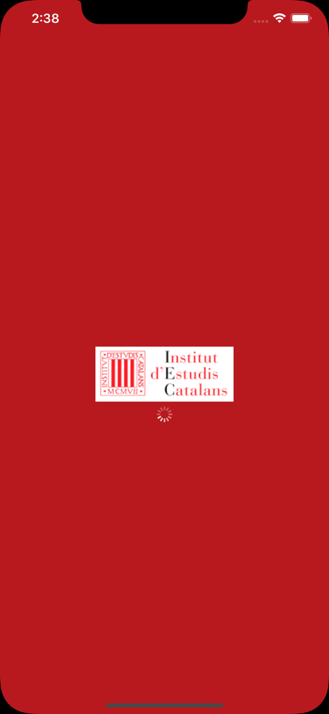 DIEC2 - Splash screen of the DIEC2 Catalan dictionary app with the Institut d Estudis Catalans logo