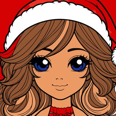 realistic christmas girl