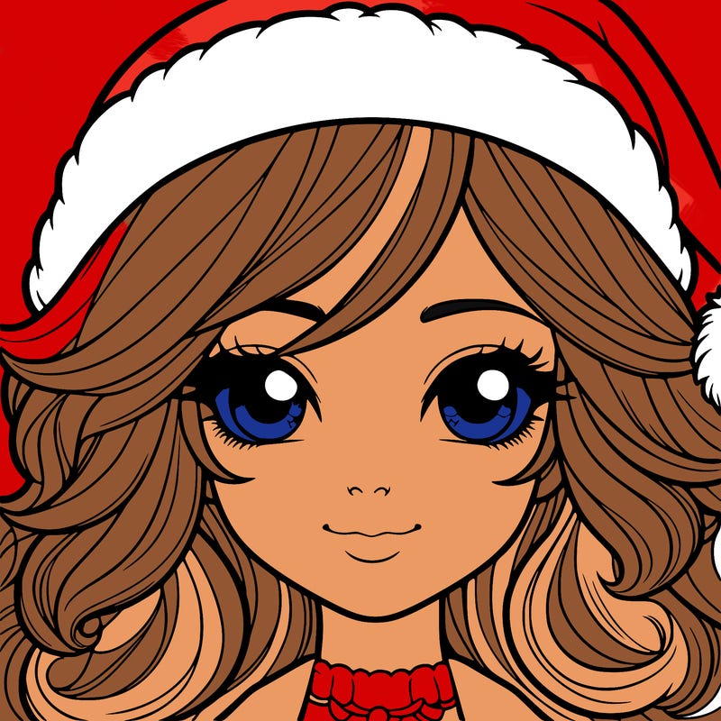 realistic christmas girl