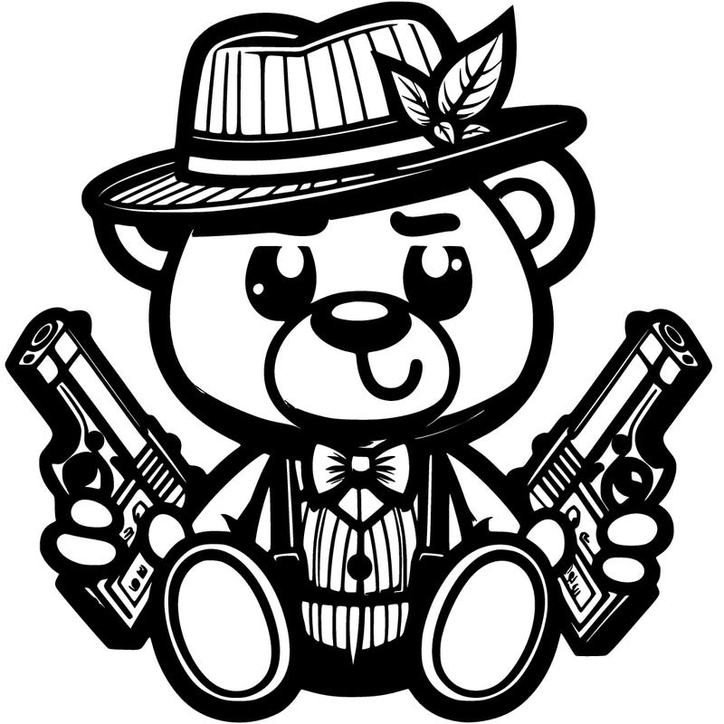 gangster teddy bear