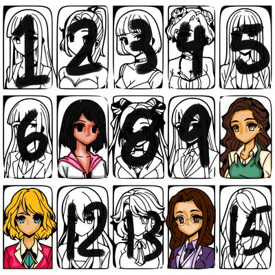 girls that look diffrent anime