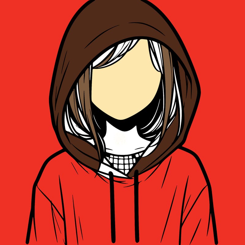 faceless girl in hoodie