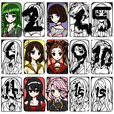 girls that look diffrent anime