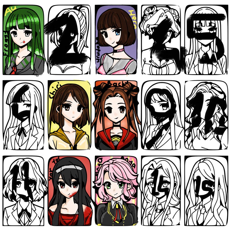 girls that look diffrent anime