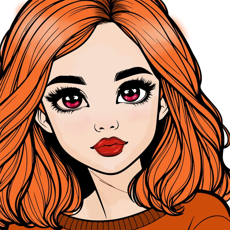 realistic girl whith cute eyes