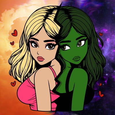 realistic girl split