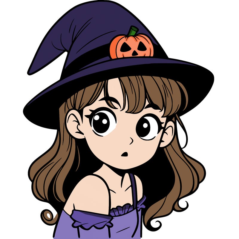 teen ager in halloween hat