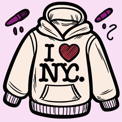 hoodie that says i luv nyc