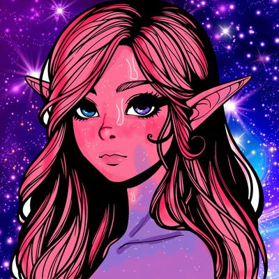 elf girl realistic dark fantasy