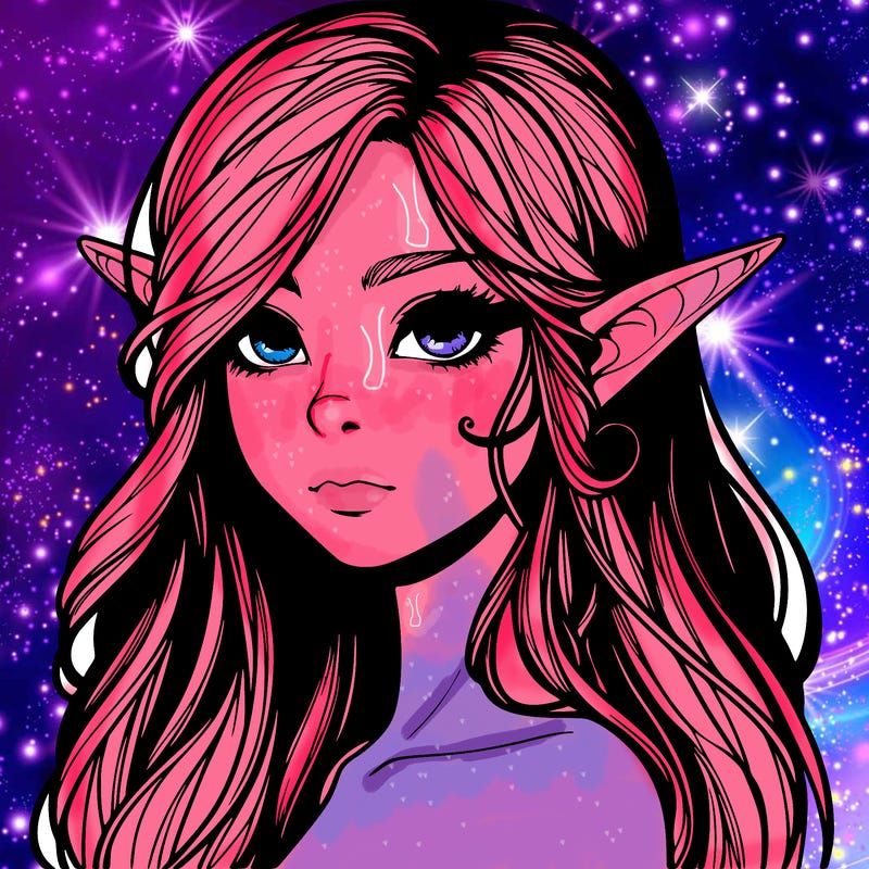 elf girl realistic dark fantasy