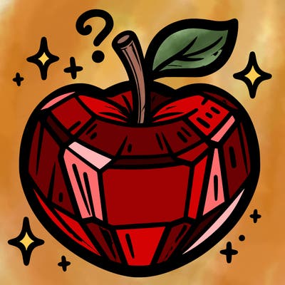very shiny crystal apple