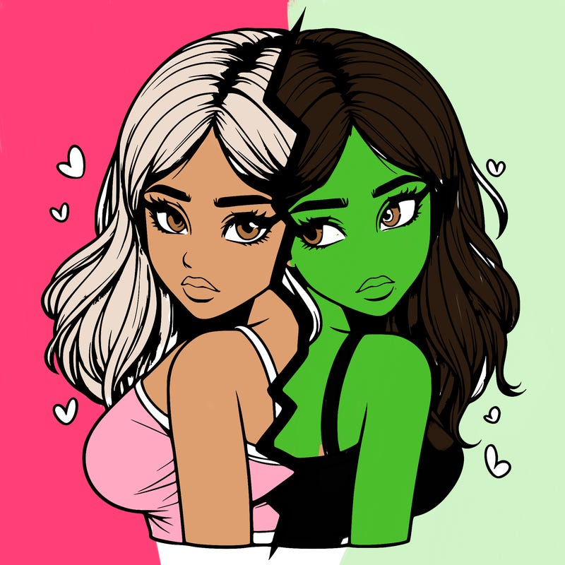 realistic girl split