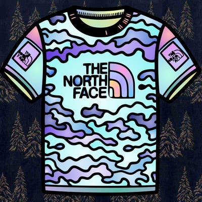 north face camo t-shirt