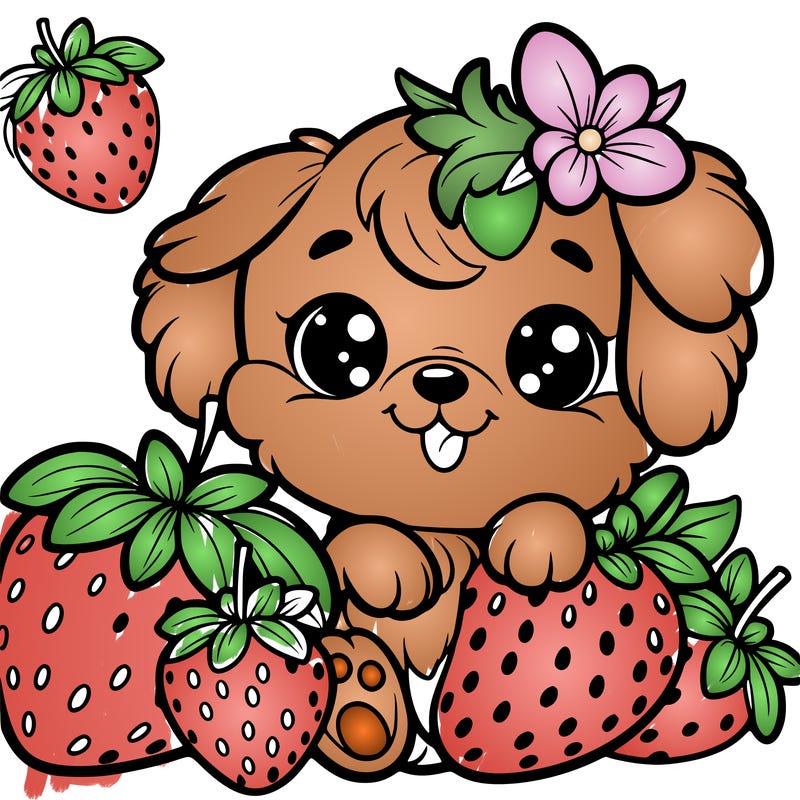 cute strawberry puppy