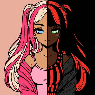 realistic girl split