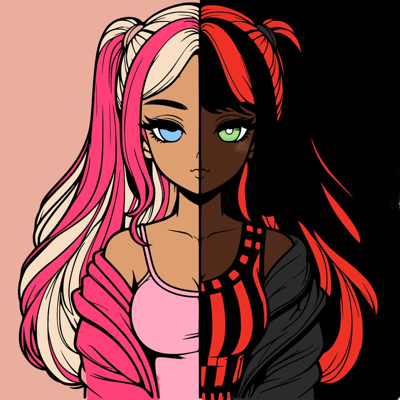 realistic girl split