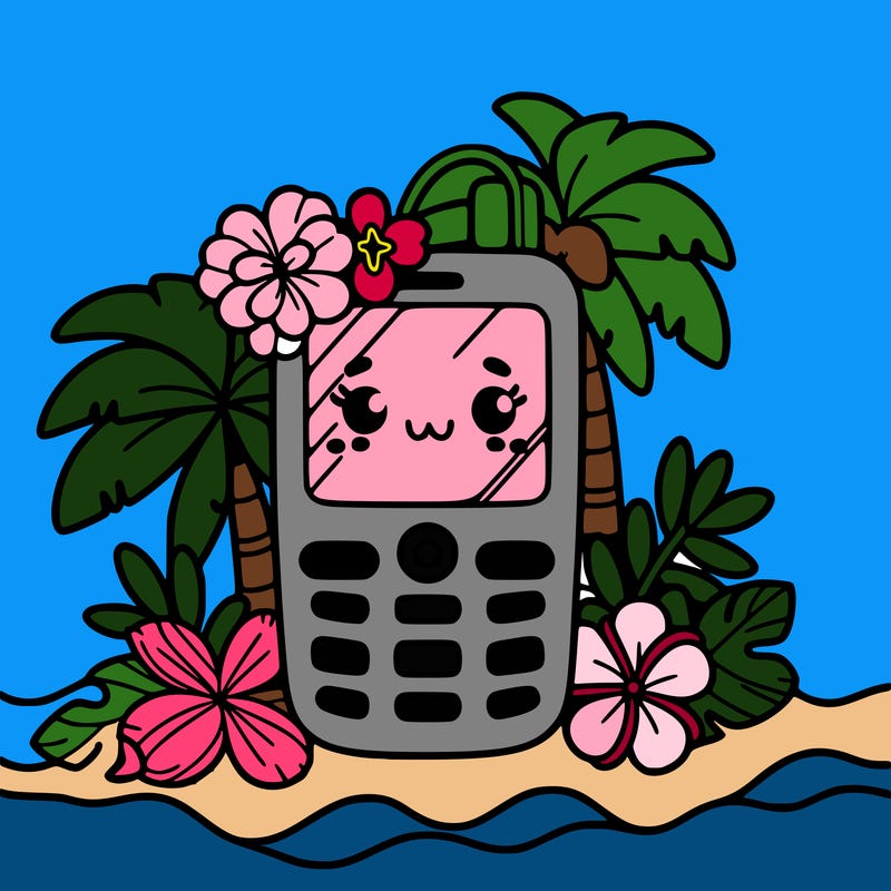 a hawaiian cute phone